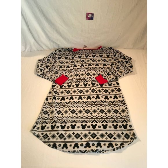 Disney Mickey Mouse Fleece Night Gown Lounge Dress - Picture 4 of 9